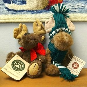 NWT Boyd's Bears Christmas Collectibles, The Head Bean Collection